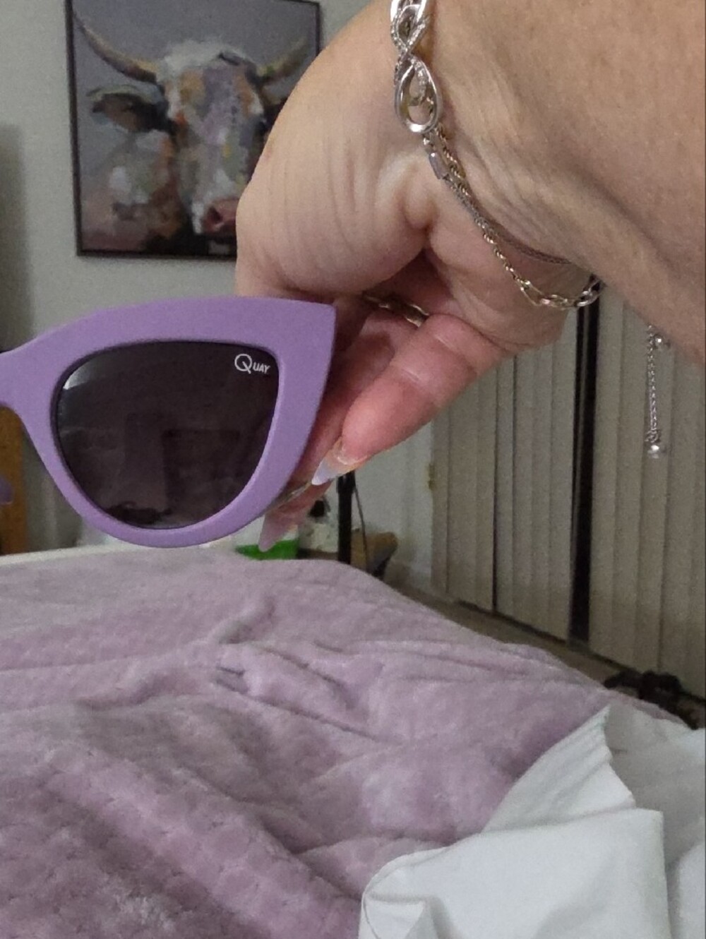 Quay Australia Lilac Cat-Eye Sunglasses Y2K.. with Dark OMBRE Lenses. See Adl Dt - Picture 14 of 16